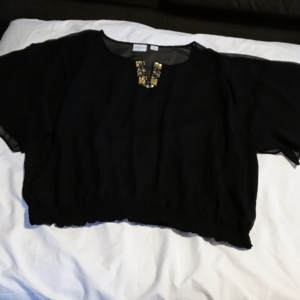 Jaclyn Smith sheer plus sized top